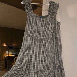 Old navy, green gingham print dress, size Xl